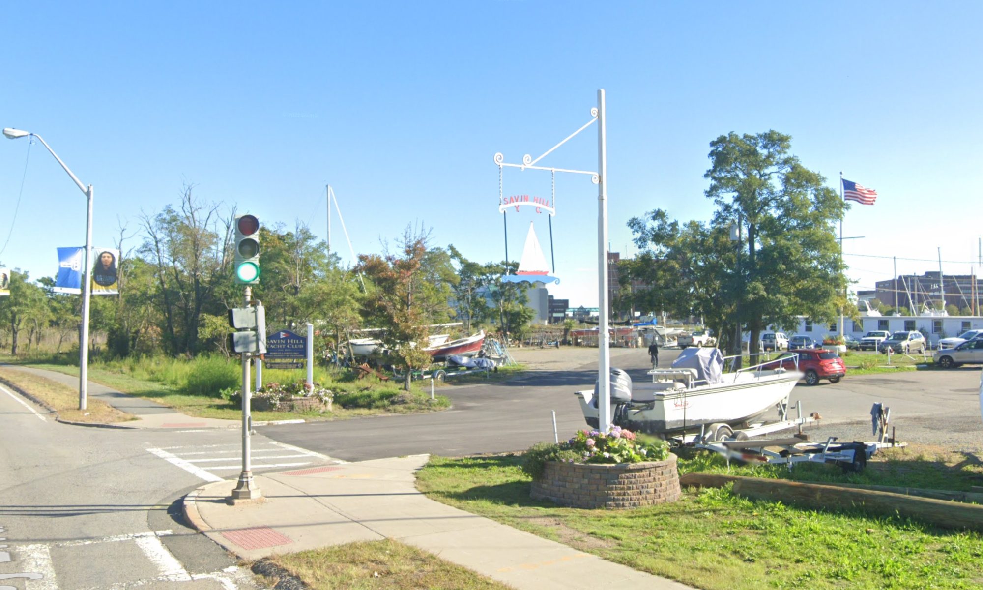 View of Savin Hill Yacht Club from the street